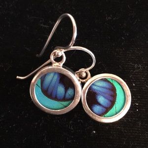 Sterling Silver Butterfly Wing Earrings